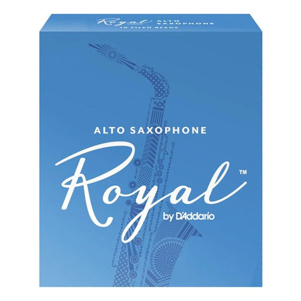 D'Addario RJB1020 Royal Alto Saxophone Reeds - Strength 2 (10-Pack) - MusicMajlis