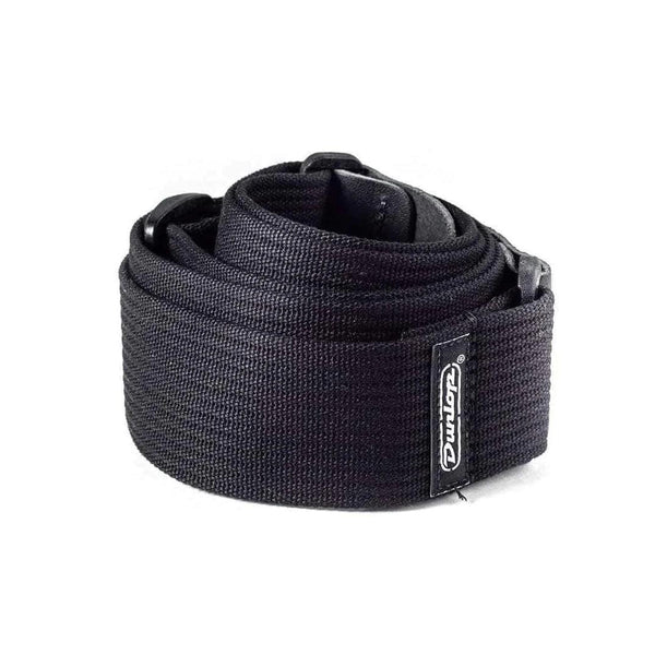 Dunlop D27-01BK Strap Ribbed Cotton Black - MusicMajlis