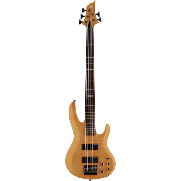 ESP LTD B-155DX 5-string Electric Bass - Deluxe Honey Natural (Discontinued) (Discontinued) - MusicMajlis