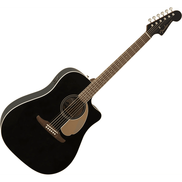 Fender Redondo Player WN Semi-Acoustic Guitar - Jetty Black - MusicMajlis