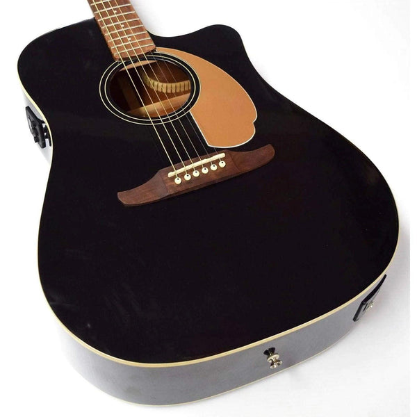 Fender Redondo Player WN Semi-Acoustic Guitar - Jetty Black - MusicMajlis