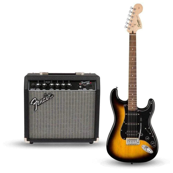 Fender Squier Affinity Strat Electric Guitar Bundle EU - Brown Sunburst - MusicMajlis