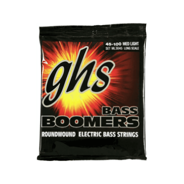 GHS ML3045 Electric Bass Guitar 4-String Boomers 0.45 - 100 Gauge - MusicMajlis