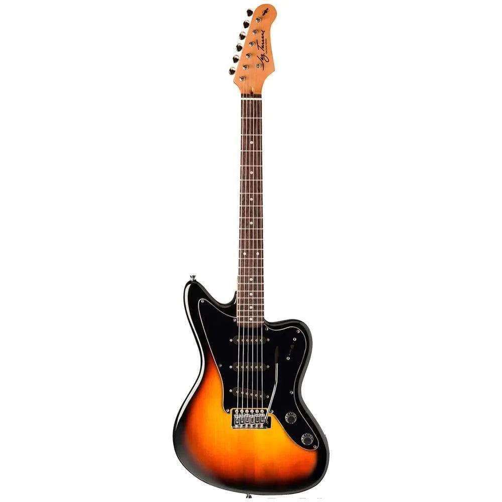 Jay Turser JTJG Electric Guitar - (Black/Candy Apple Red/Ivory/Sonic Blue/Tobacco Sunburst) - MusicMajlis