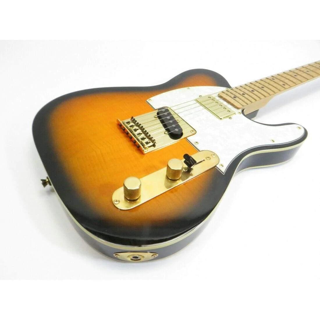 Jay Turser JTLTCUSTOMDLXANS Electric Guitar - Antique Natural Sunburst (Discontinued) - MusicMajlis