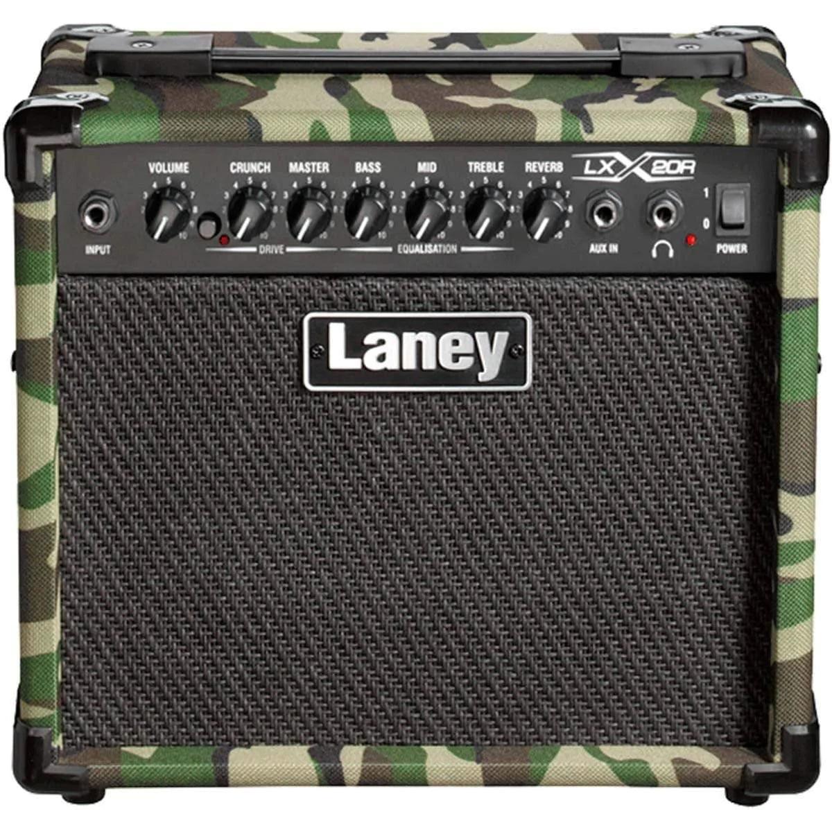 Laney LX20RCAMO 20W 1x8 Guitar Combo Amp Black (Discontinued) - MusicMajlis