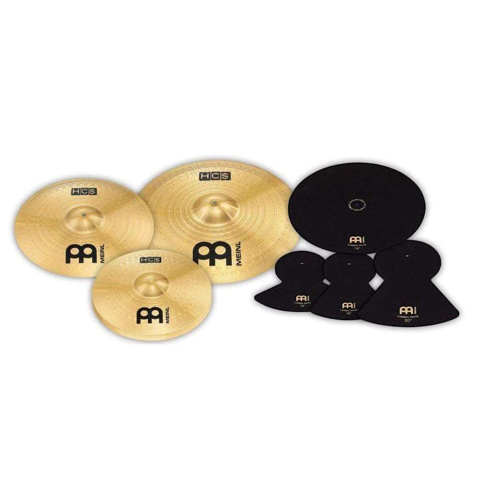 Meinl HCS141620MCM 14" Hi-hat, 16" Crash 20" Ride (14"/16"/20") Cymbal Mute set - MusicMajlis