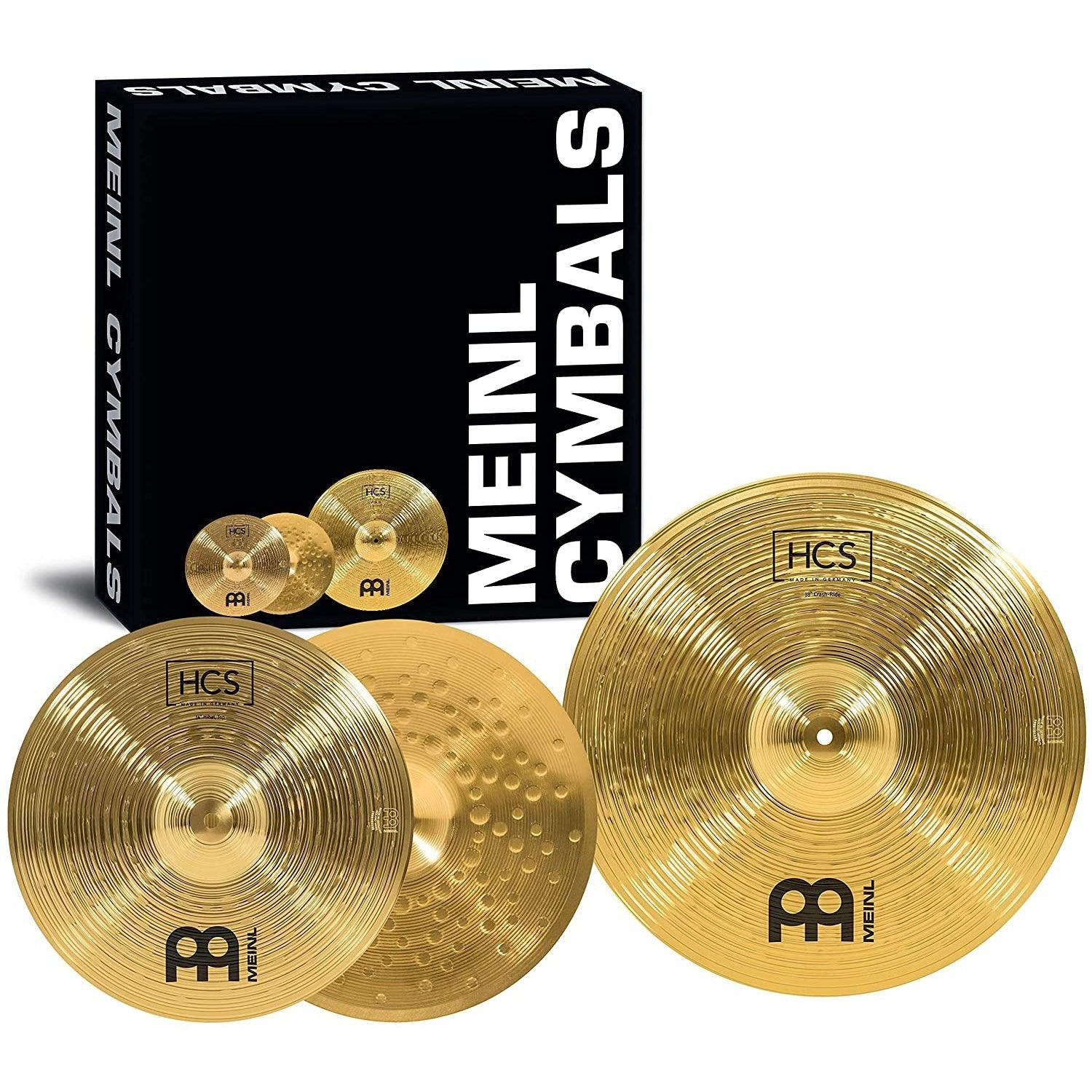 Meinl HCS1418 14"Hi-Hat, 18" Crash Cymbal Set Pack - MusicMajlis