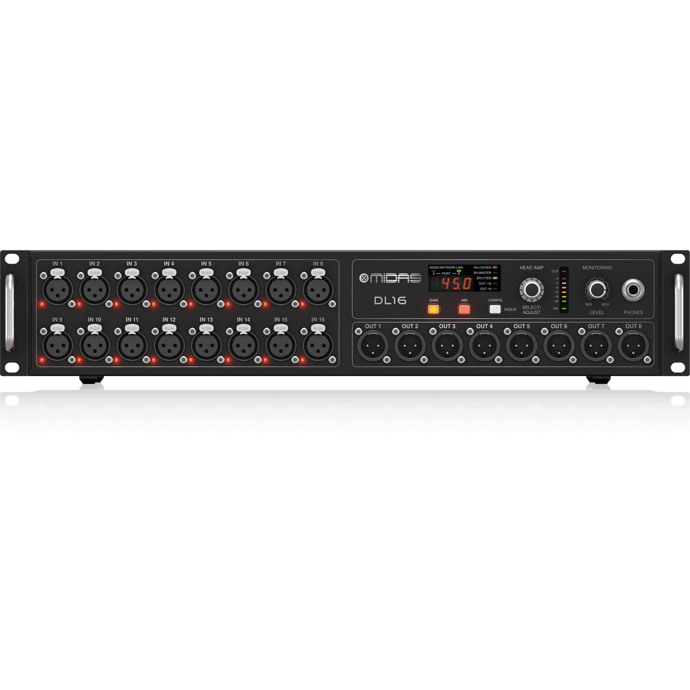 Midas DL16 16 Input and 8 Output Stage Box with 16 Midas Mic Preamps - MusicMajlis