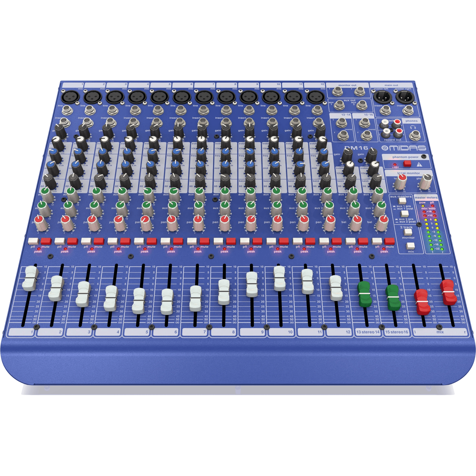 Midas DM16 16 Input Analogue Live and Studio Mixer with Midas Microphone Preamplifiers - MusicMajlis