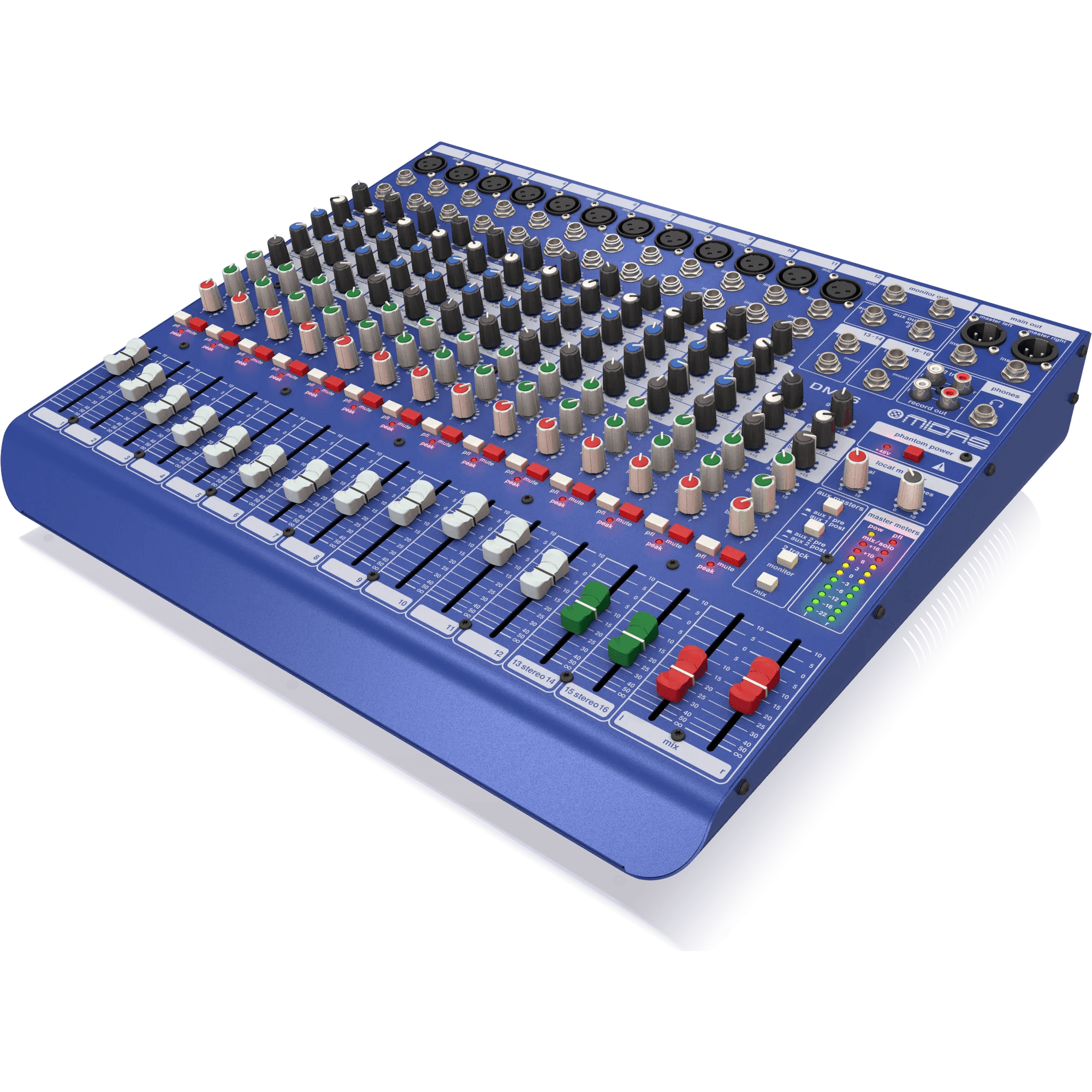 Midas DM16 16 Input Analogue Live and Studio Mixer with Midas Microphone Preamplifiers - MusicMajlis