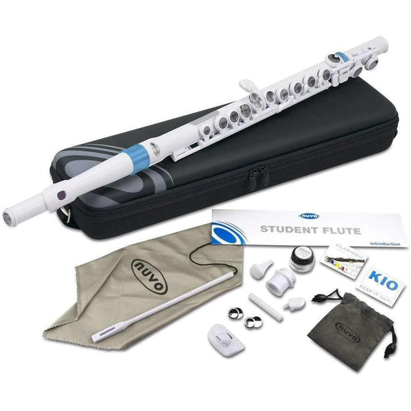 Nuvo N210SFBL Student Flute Kit - White/Blue - MusicMajlis
