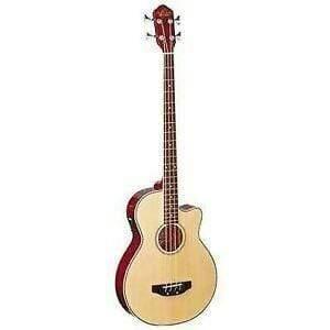 Oscar Schmidt OB100N Semi-Acoustic Bass - Natural - MusicMajlis