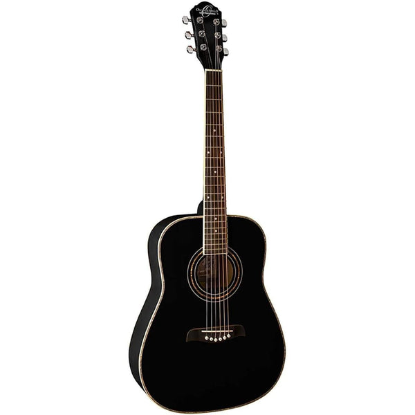 Oscar Schmidt OG1BLH 3/4 Size Left-handed Acoustic Guitar - Black - MusicMajlis