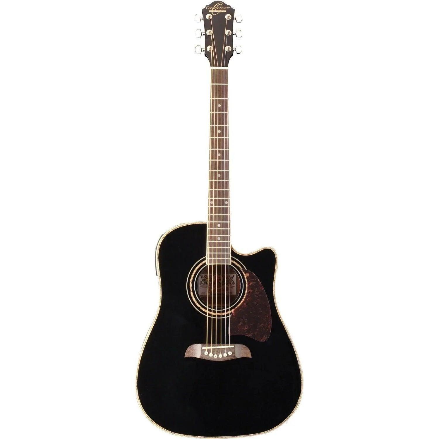 Oscar Schmidt OG2CEB Semi-Acoustic Guitar - Black (Discontinued) - MusicMajlis