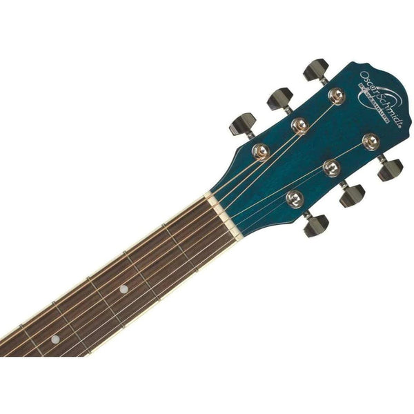 Oscar Schmidt OG2TBL Acoustic Guitar - Trans Blue (Display Piece) - MusicMajlis