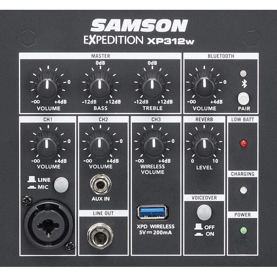 Samson Expedition XP312W - Rechargeable Portable PA with Handheld Wireless System and Bluetooth - MusicMajlis