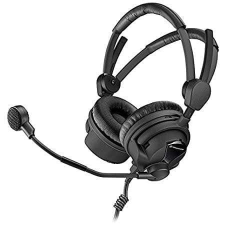 Sennheiser HMD 26-II-100-8 Broadcast Headset with 100 Ohm, Dynamic Microphone & Open-Ended Cable - MusicMajlis