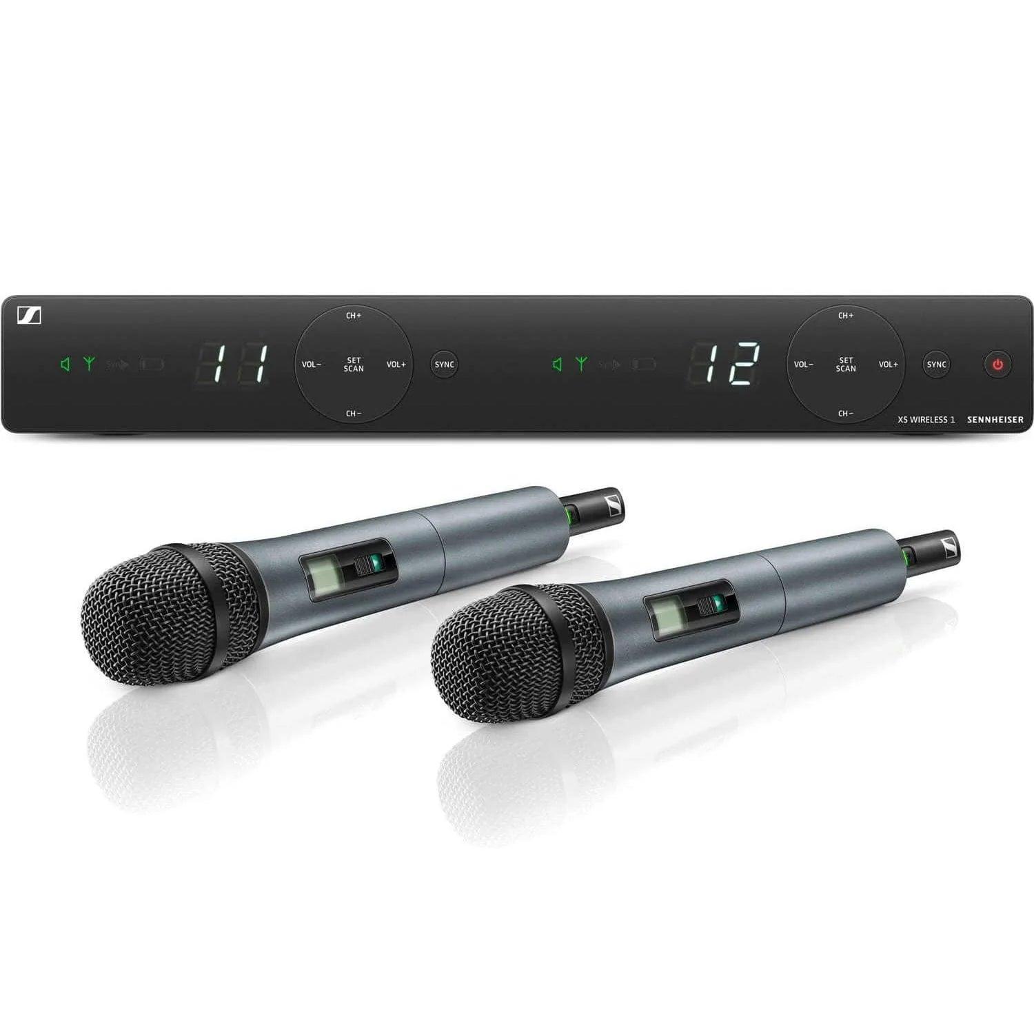 Sennheiser XSW 1-825 B Dual-Vocal Set with Two 825 Handheld Microphones - Freq Range: (614–638 MHz) - MusicMajlis