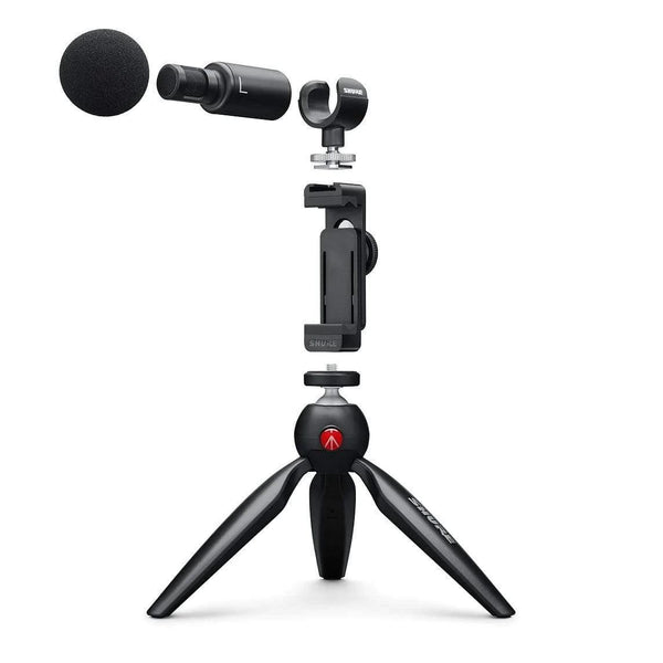Shure MOTIV MV88+ Video Kit - Digital Stereo Condenser Microphone and Accessories for Smartphones (iOS, Android) - MusicMajlis