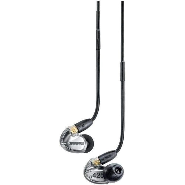 Shure SE425-V+BT1-EFS Silver Wireless Sound Isolating Earphones with RMCE-BT1 Bluetooth 4.1 + Universal 3.5mm Cable - MusicMajlis