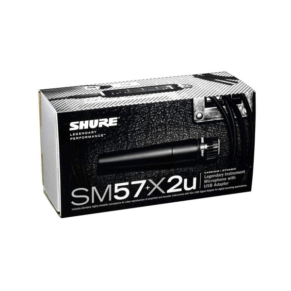 Shure SM57-X2U Cardioid Dynamic Microphone +X2u USB Digital Bundle - MusicMajlis
