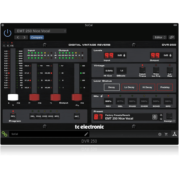 TC Electronic DVR250-DT Digital Vintage Reverb with Inspiring Hardware Interface - MusicMajlis