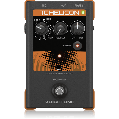 TC Helicon VOICETONE E1 Stompbox For Compelling Vocal Echo Effects - MusicMajlis