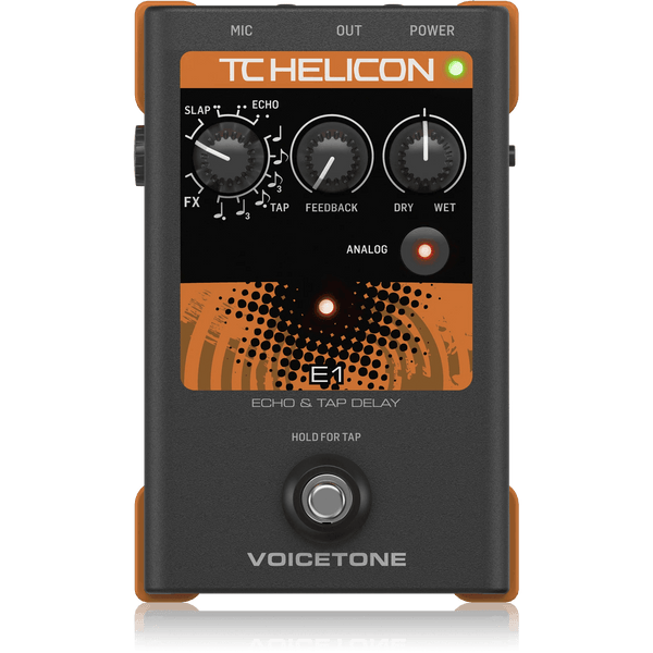 TC Helicon VOICETONE E1 Stompbox For Compelling Vocal Echo Effects - MusicMajlis