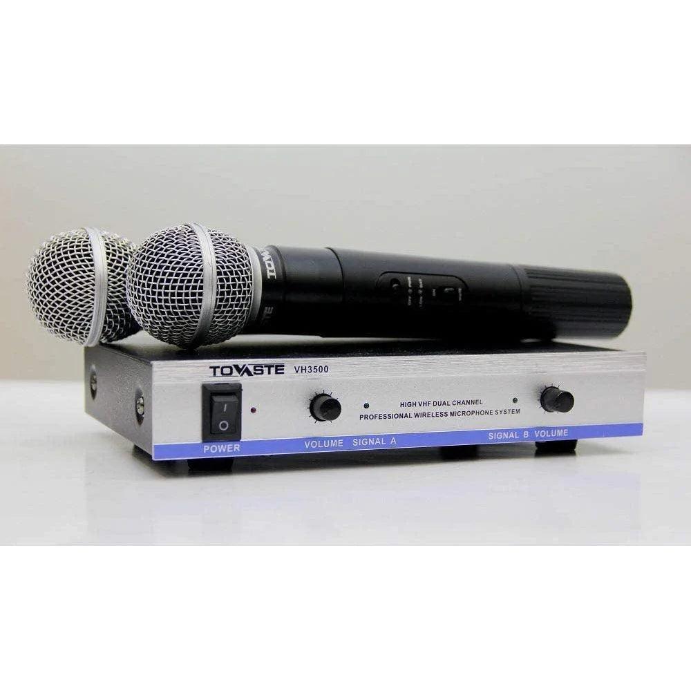 Tovaste VH3500 Dual Handheld Wireless VHF Microphone - MusicMajlis