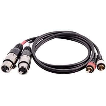 Tovaste YCC033L5Pair RCA Plug to Dual Female XLR Y Cable - 5 Meters - MusicMajlis