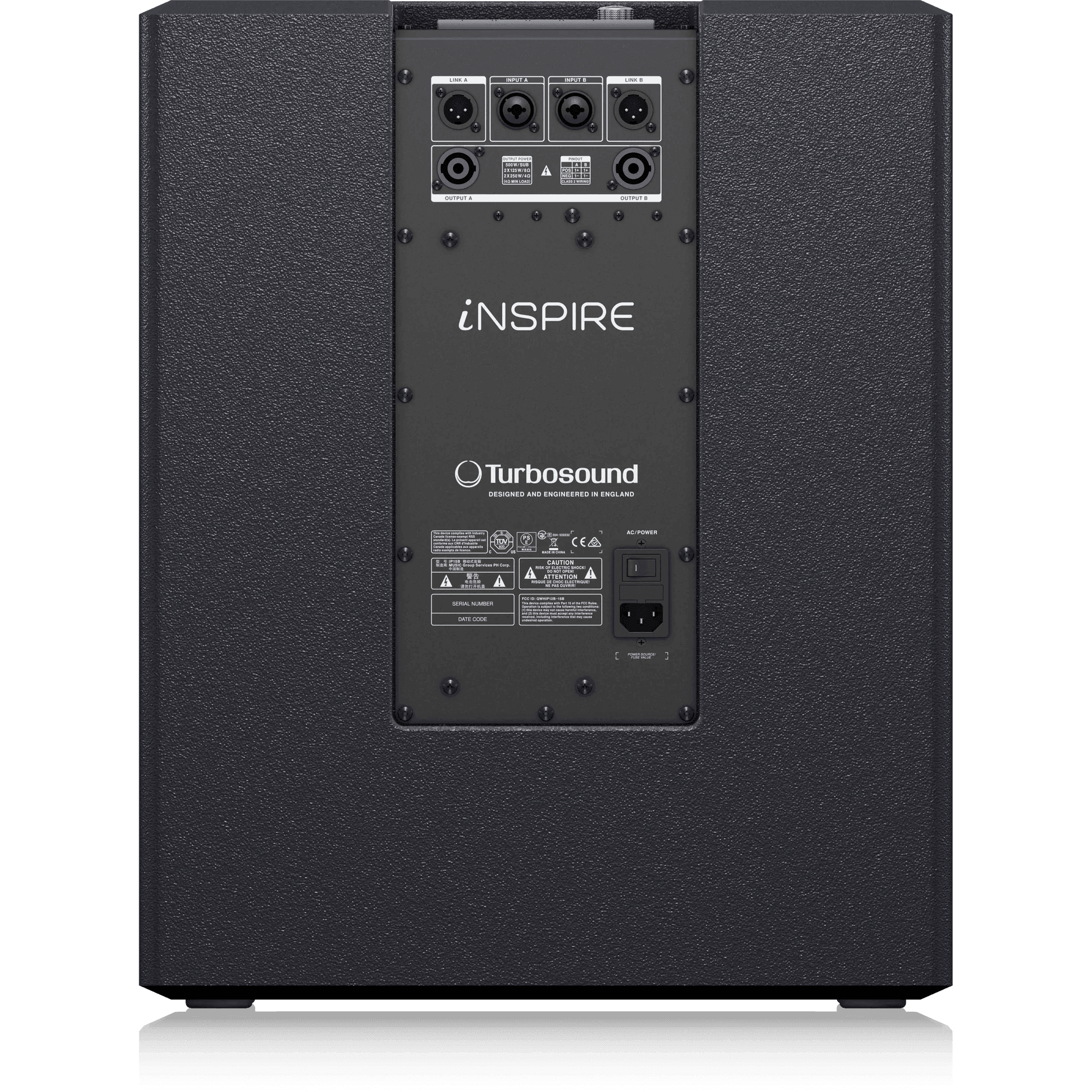 Turbosound iP15B 1000W Powered 15 Inch Subwoofer with Dual Amplifiers - MusicMajlis