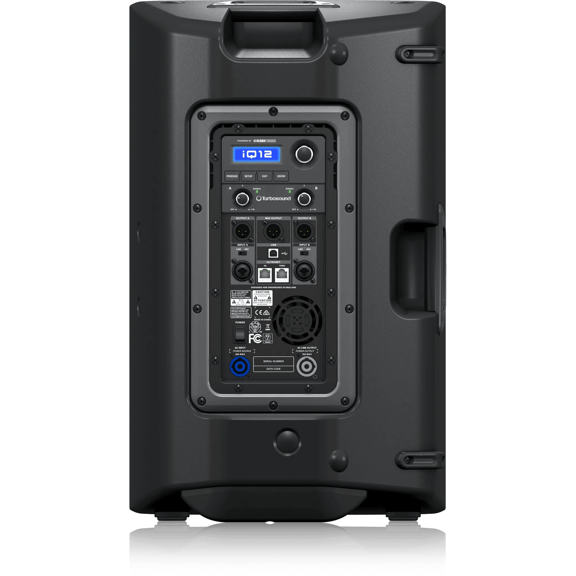 Turbosound IQ12 2-Way 12" Powered Loudspeaker, 2500W Maximum Output Power, Single - MusicMajlis