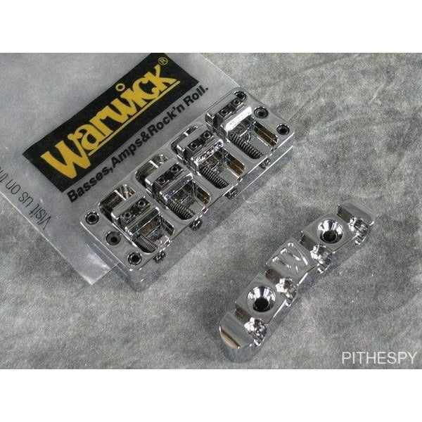 Warwick 4 String Bass Bridge Tailpiece Chrome - MusicMajlis