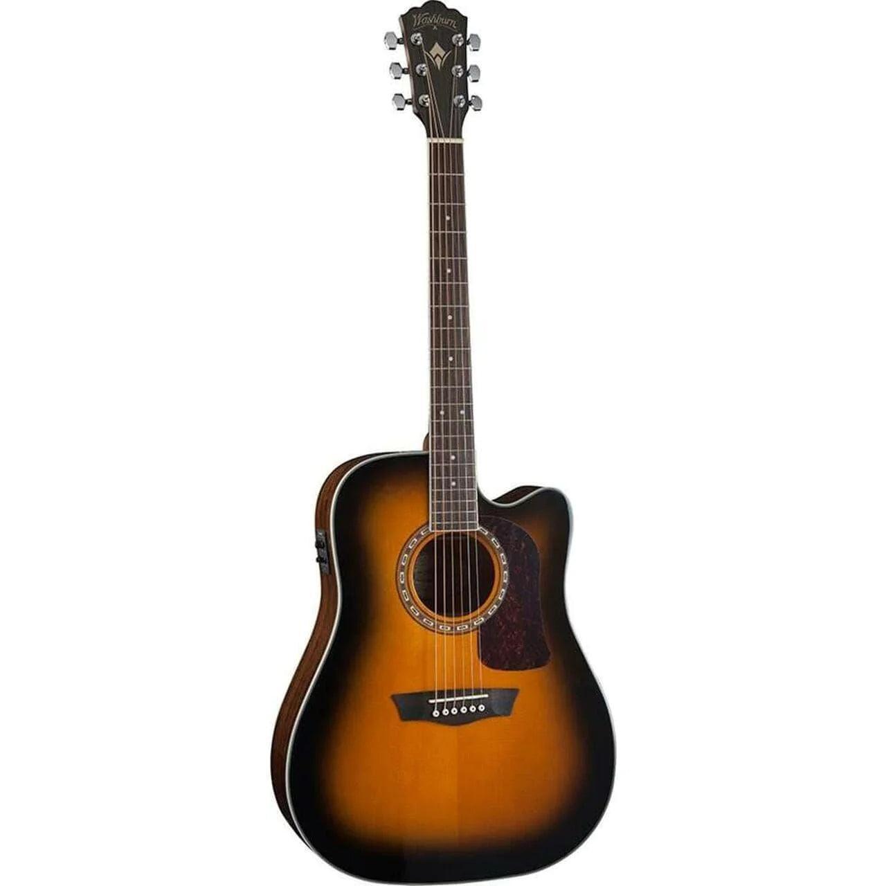 Washburn AD5CEPACK Semi Acoustic Guitar 41' Dreadnought with Bag, Picks, Strap - MusicMajlis