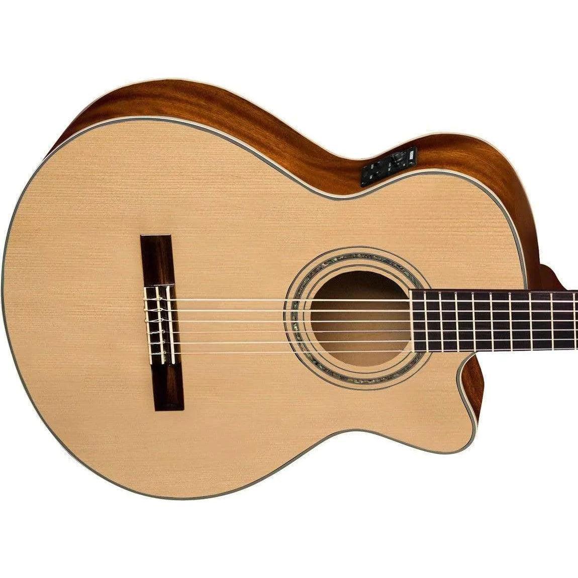 Washburn EAC12 Nylon String Semi-Acoustic Guitar - Natural - MusicMajlis