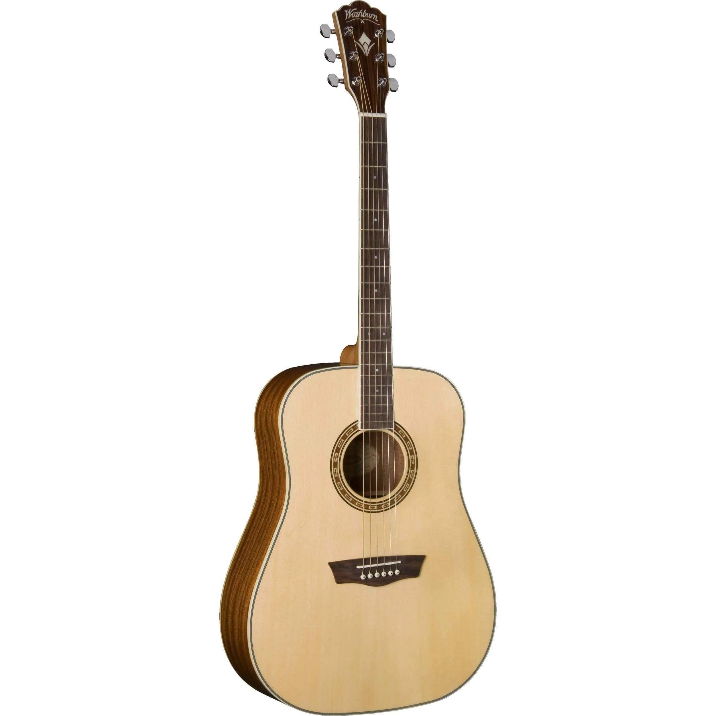 Washburn WD10S Dreadnought Acoustic Guitar - Natural (Discontinued) - MusicMajlis