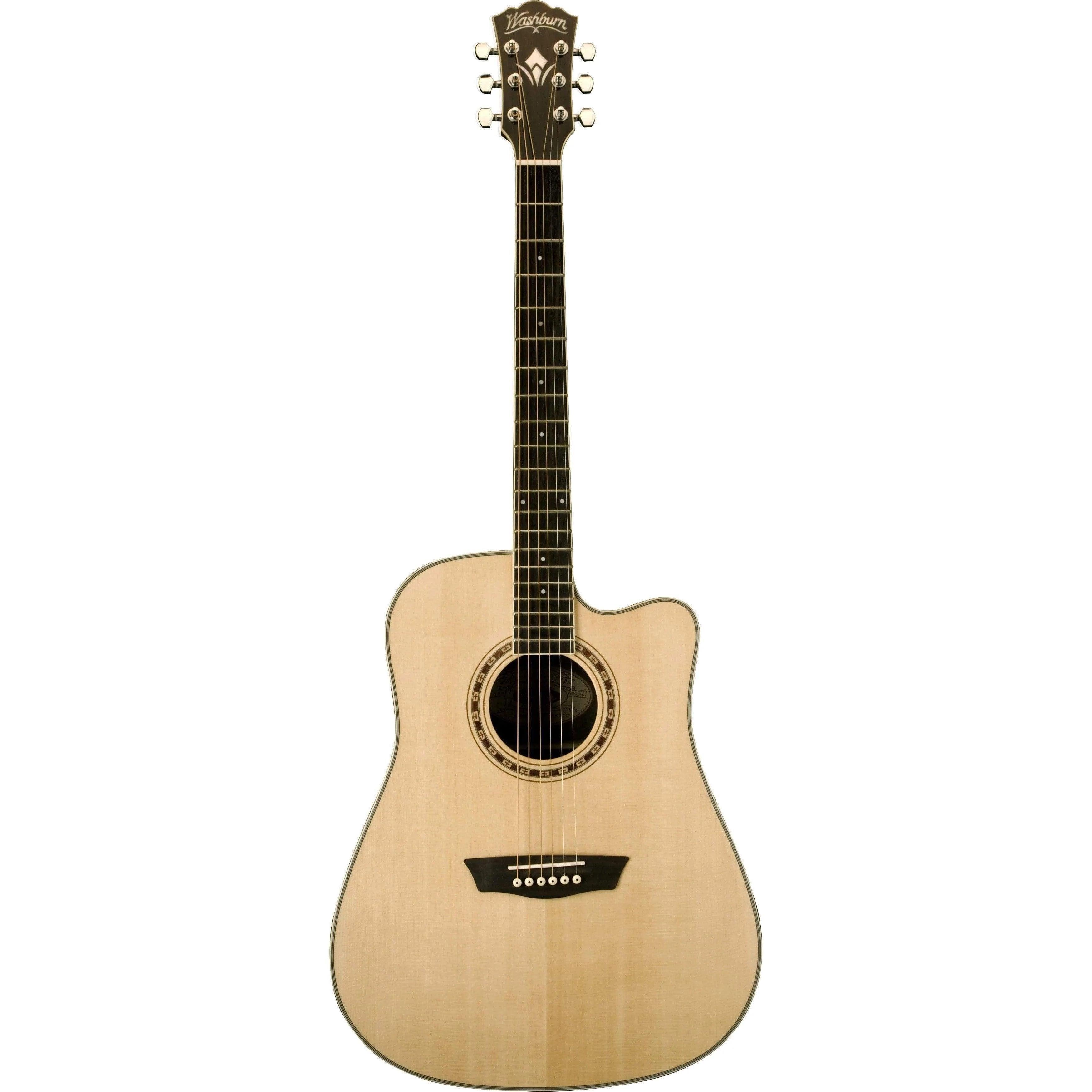 Washburn WD20SCE Semi-Acoustic Guitar - Natural (Discontinued) - MusicMajlis