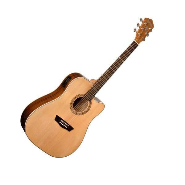 Washburn WD7SCE Semi-Acoustic Guitar - Natural - MusicMajlis