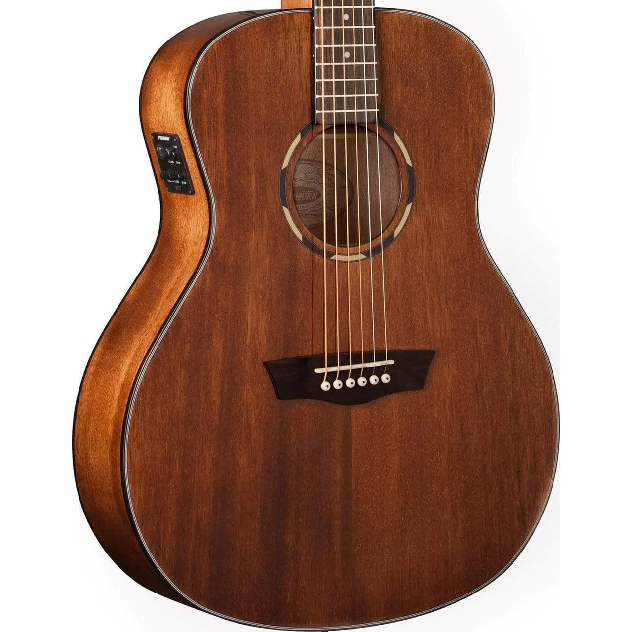 Washburn WLO12SEOU Woodline 6-String Semi-Acoustic Guitar - Natural - MusicMajlis