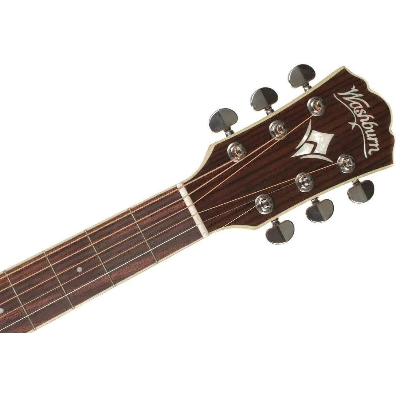 Washburn WMJ11SCE Mini Jumbo Semi-Acoustic Guitar - Natural (Display Piece) - MusicMajlis