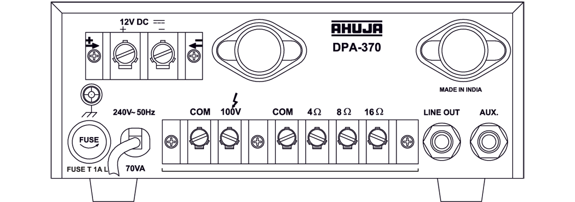 Ahuja DPA-370 PA Mixer Amplifier