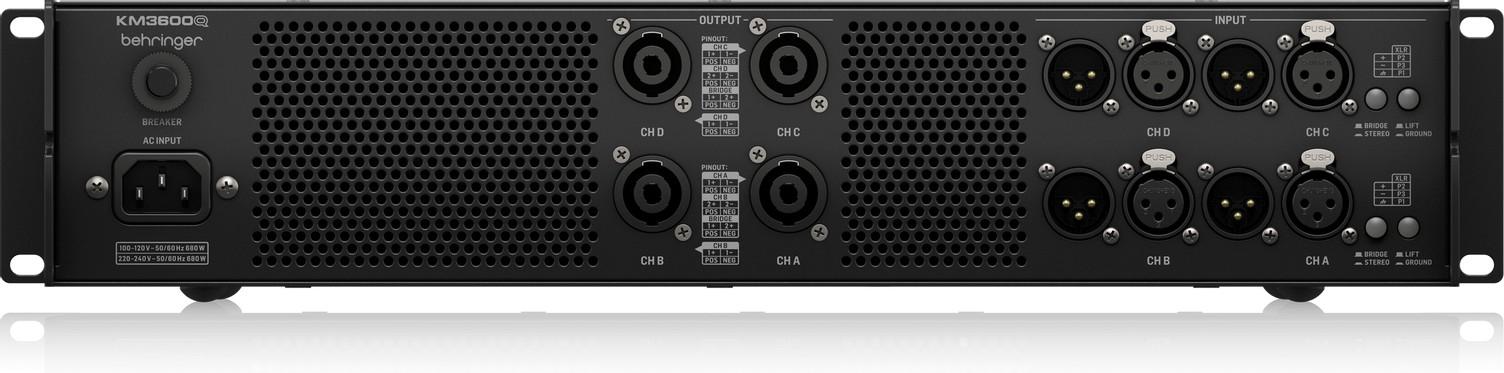 Behringer KM3600Q - Professional 3,600W 4-Channel Power Amplifier with ATR Technology