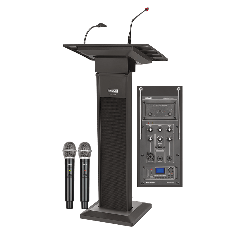 Ahuja ASL3000R PA Lectern 90W w/ 2 Hanheld Wireless Mic