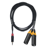 Krystals YK2XM1ES01Slm2 XLR Male to 1 Ep Stereo, 1.5 Meters