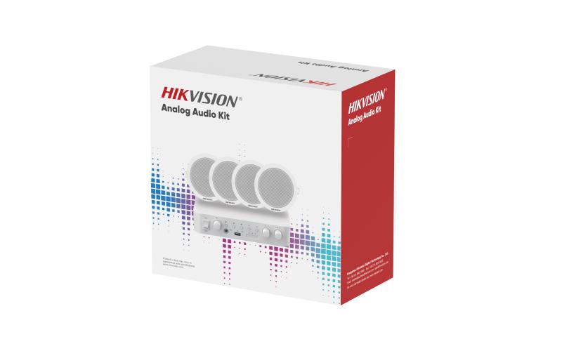 Hikvision DS-QAE0KA60206-4 Analog Audio Kit with 60W Analog Amplifier and 4* 6W Ceiling Speakers
