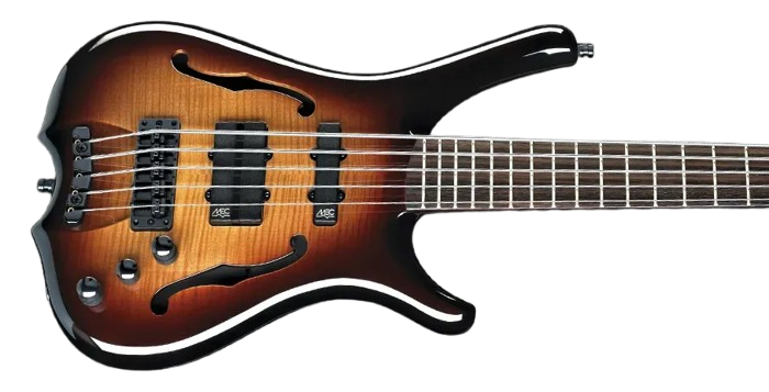Warwick Masterbuilt Infinity, Flamed Maple, 5-String - Vintage Sunburst Transparent High Polish