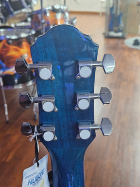 Oscar Schmidt OG2TBL Acoustic Guitar – Trans Blue Display Unit Clearance!