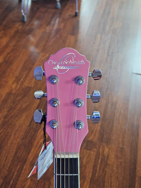 Oscar Schmidt OF2P Folk Acoustic Guitar - Pink -Display Unit Clearance!