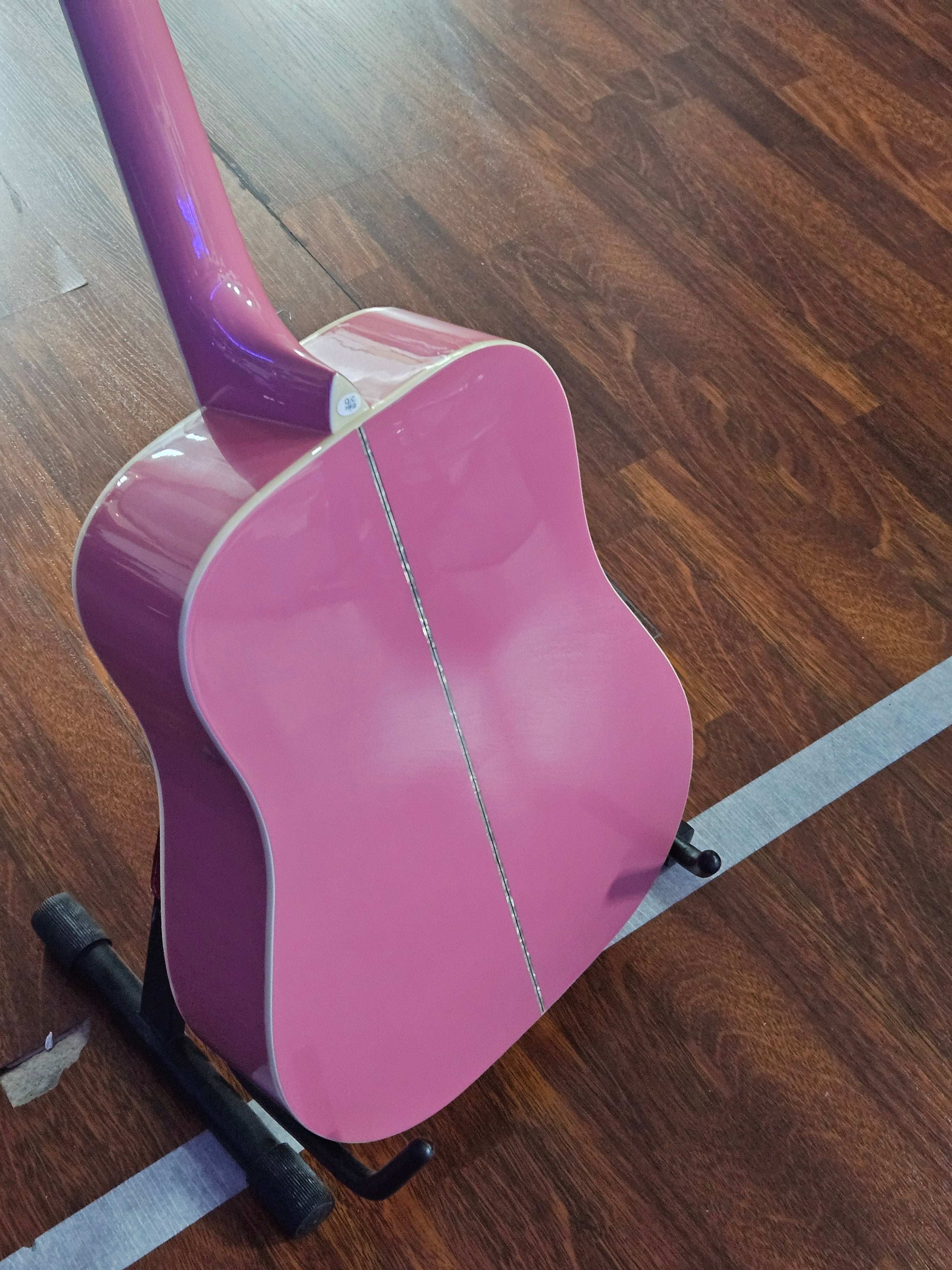 Oscar Schmidt OF2P Folk Acoustic Guitar - Pink -Display Unit Clearance!